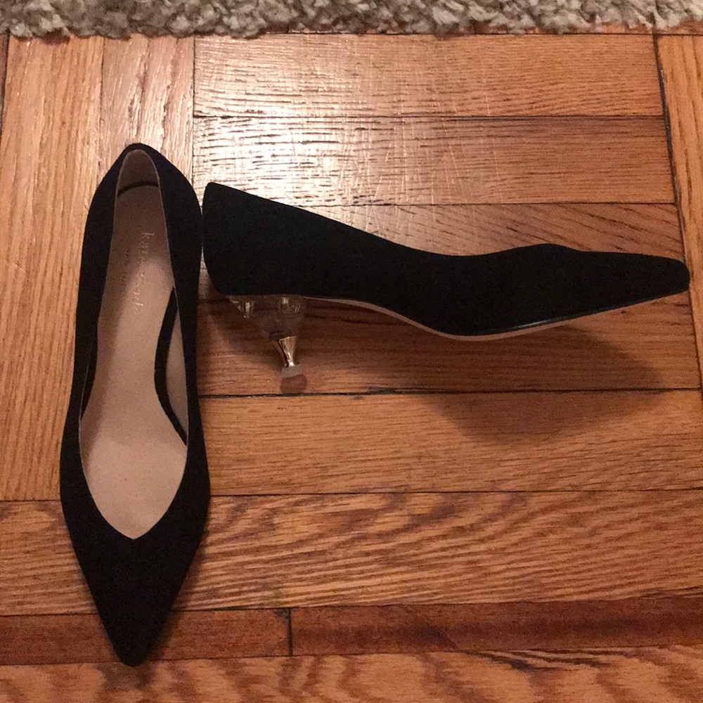 Kate Spade black kitten heel shoes